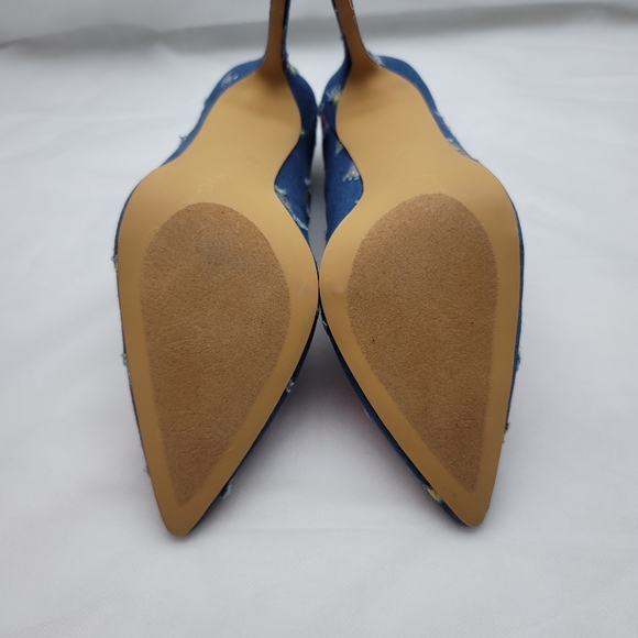 Penny Loves Kenny Mixed Blue Denim Pump - Picture 5 of 8